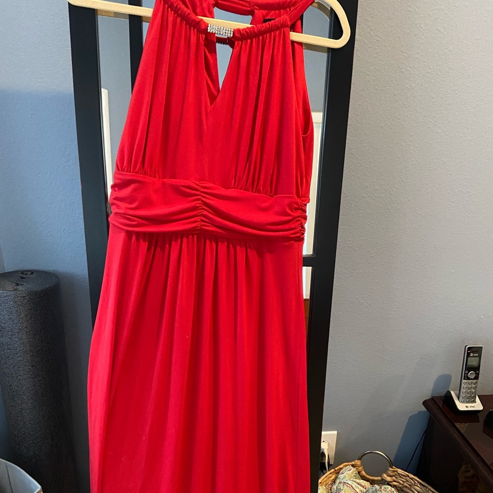 Size 6 red formal party dress designer karina